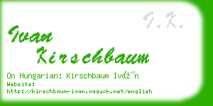 ivan kirschbaum business card